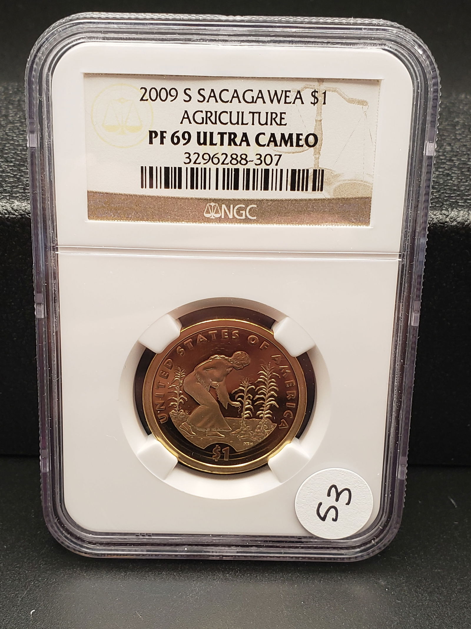 2009-S Sacagawea Golden Dollar "Agriculture" Graded by NGC PF69 Ultra Cameo (1 of 3)