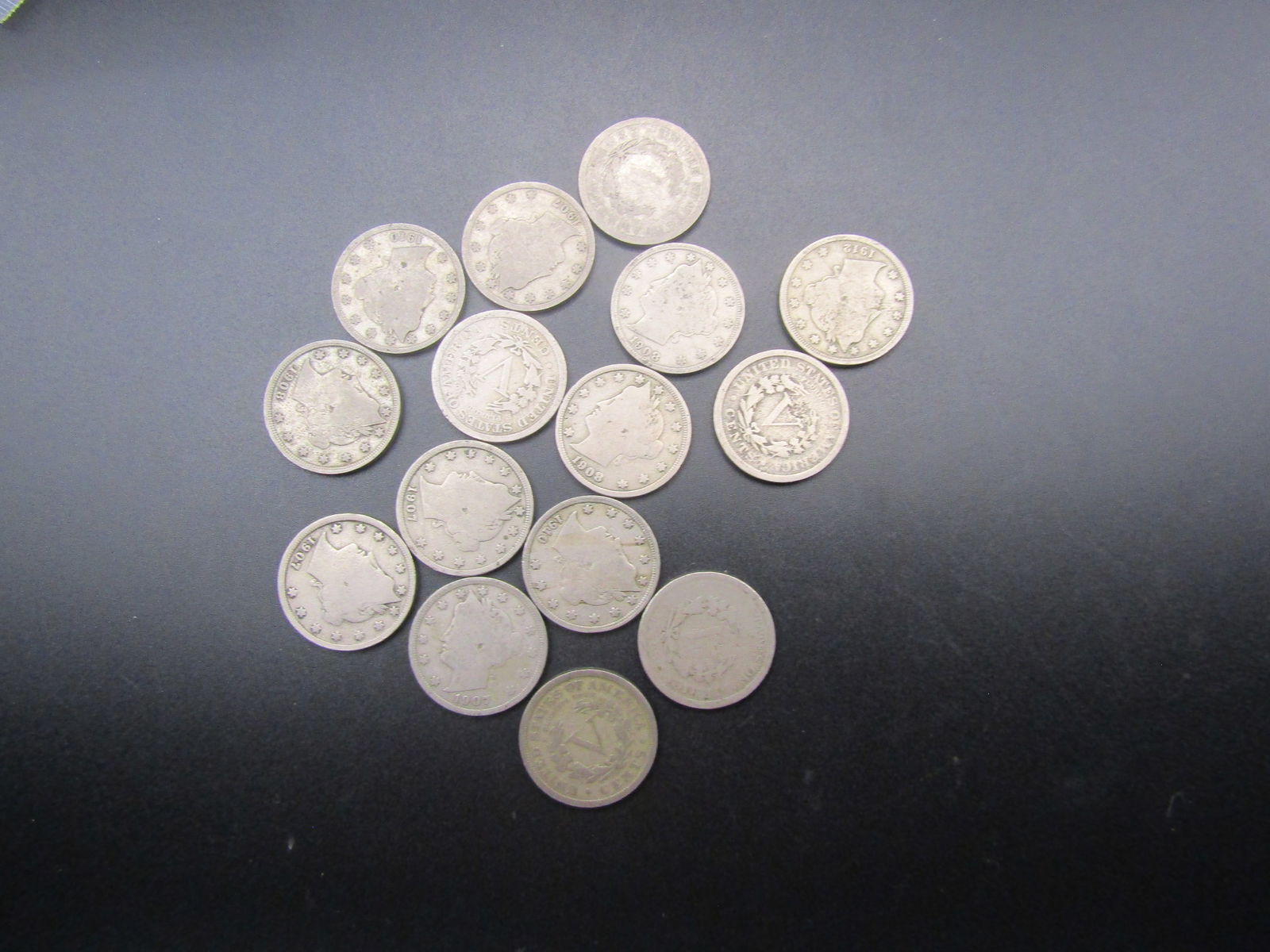 15 V Nickels-Misc Dates, Early 1900's (1 of 2)