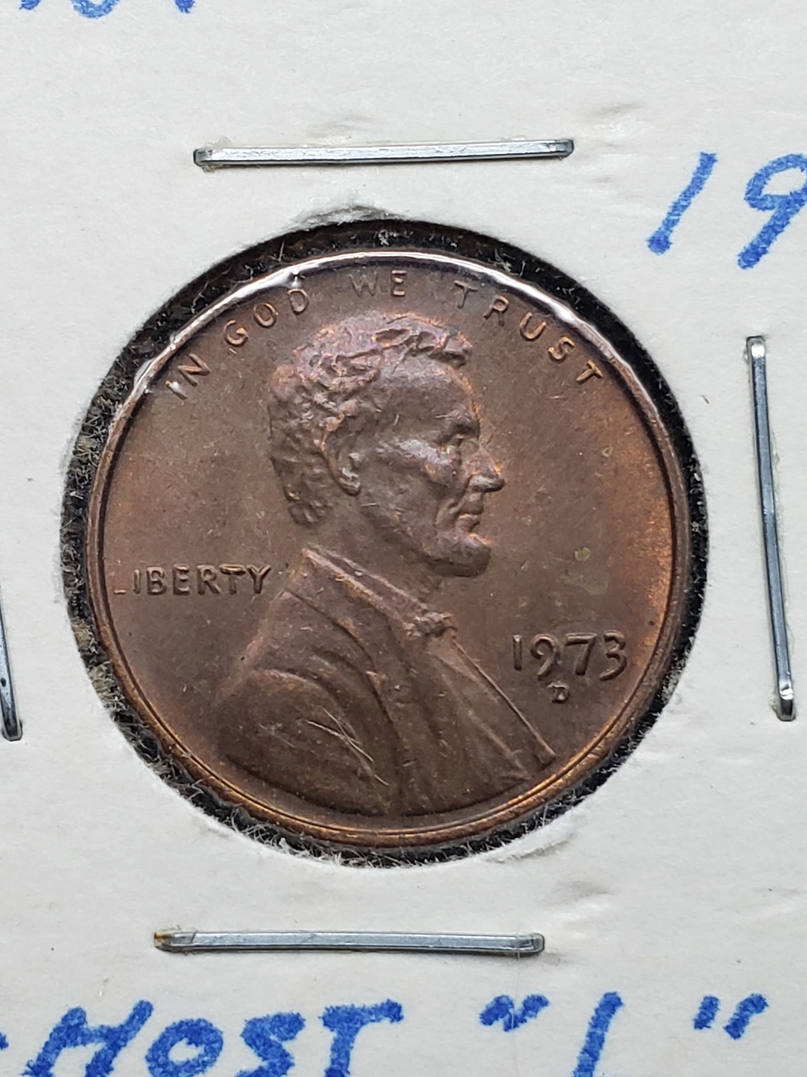 ERROR 1973-D Mint Error Lincoln Cent, Missing "L" in Liberty (1 of 3)