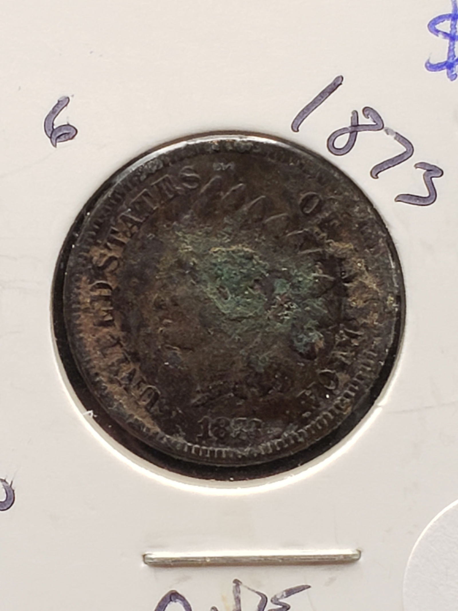 1873 'Open 3' Indian Head Penny - Better 1870's Date! (1 of 3)