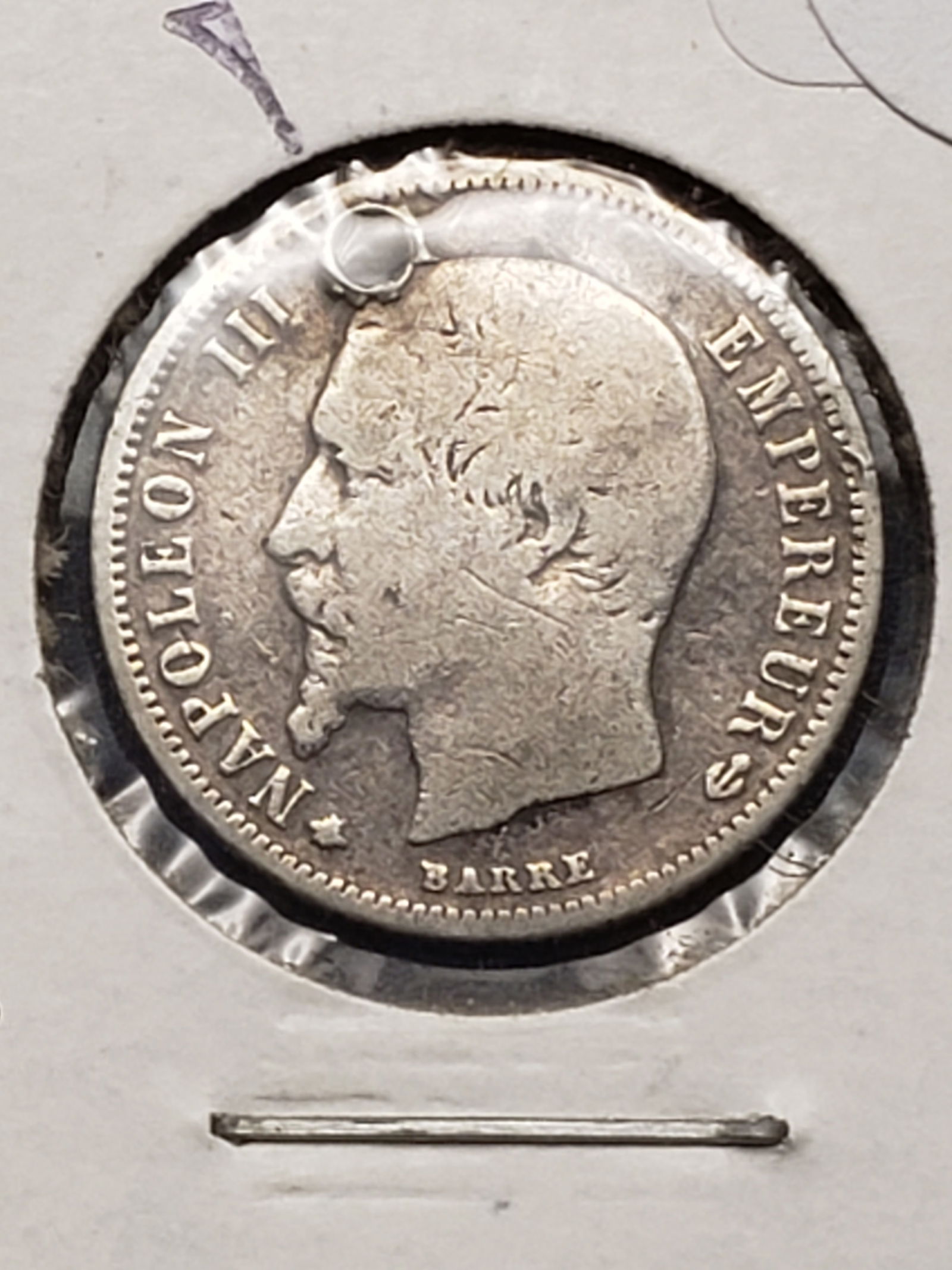1856-BB France Silver 50 Centimes (1 of 3)