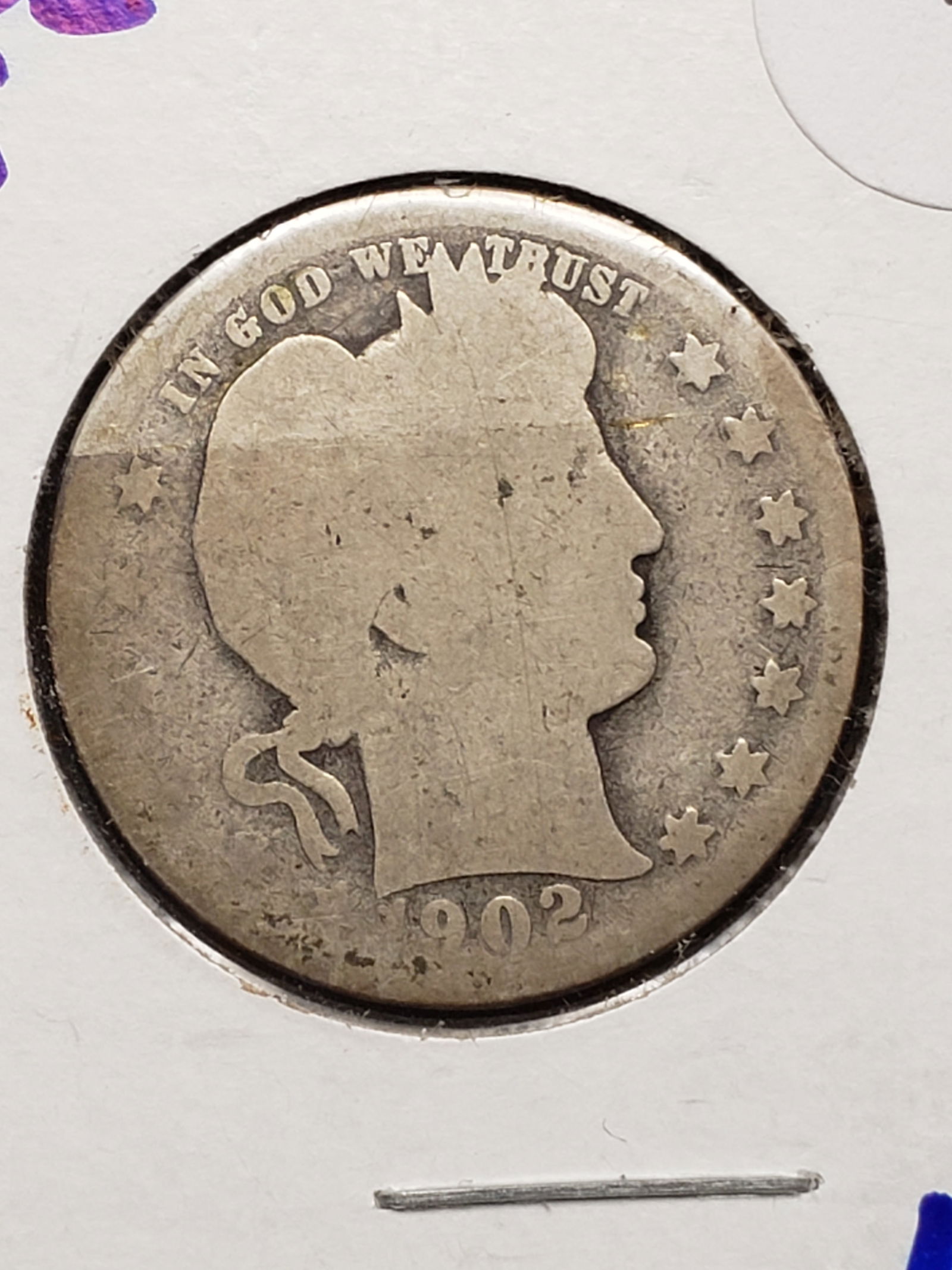 1902-S Barber Quarter, 90% Silver (1 of 3)