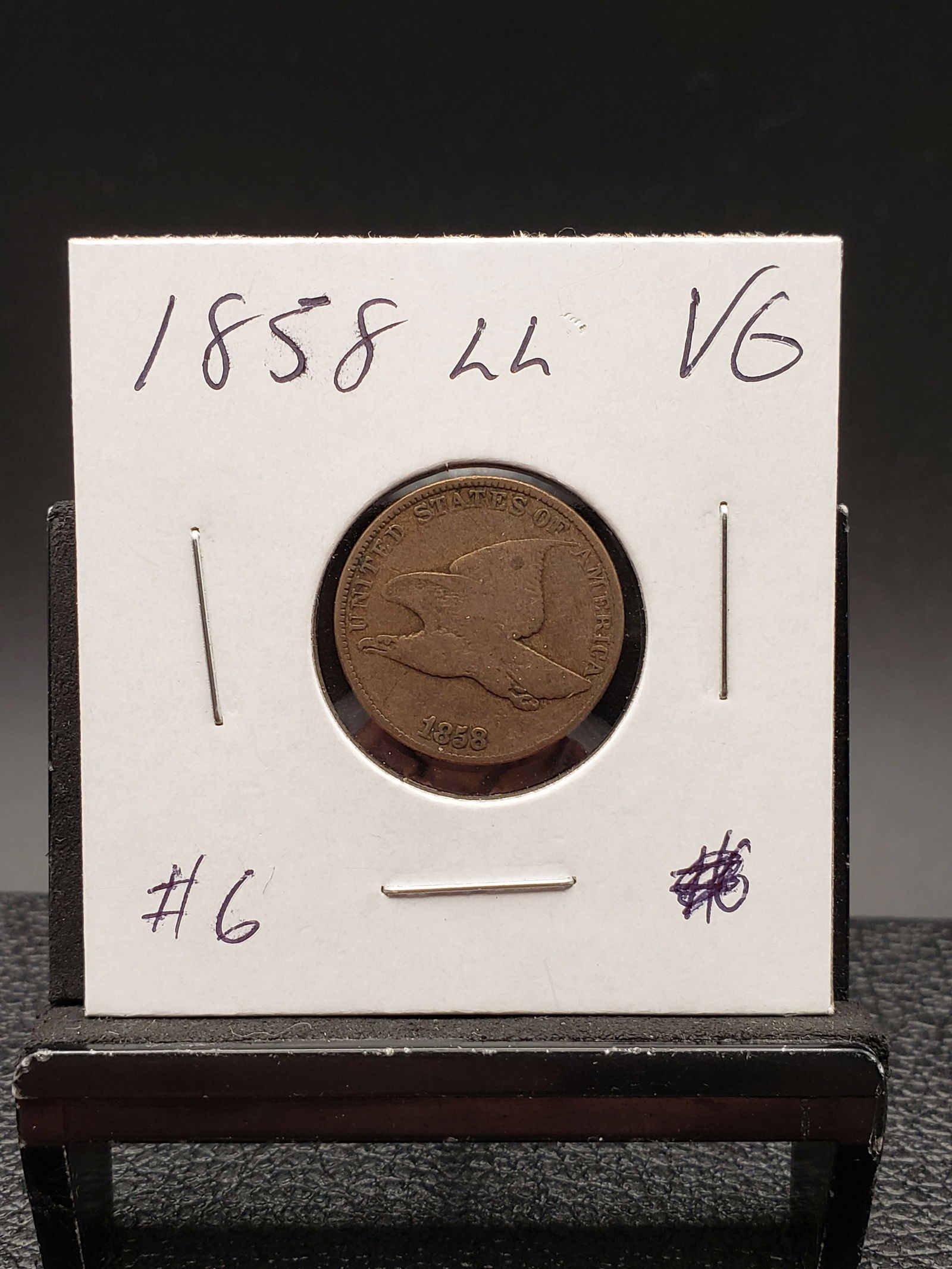1858 Large Letters Flying Eagle Cent, Nice Type 1c. (1 of 2)