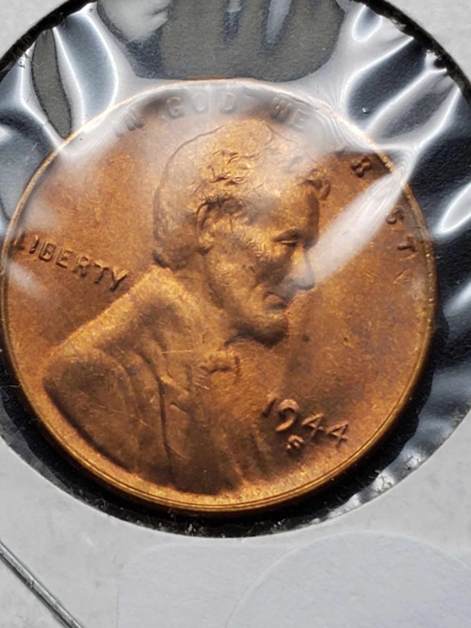 1944-S CH BU Lincoln Wheat Cent, WWII Era, MS. Shell Brass (1 of 3)