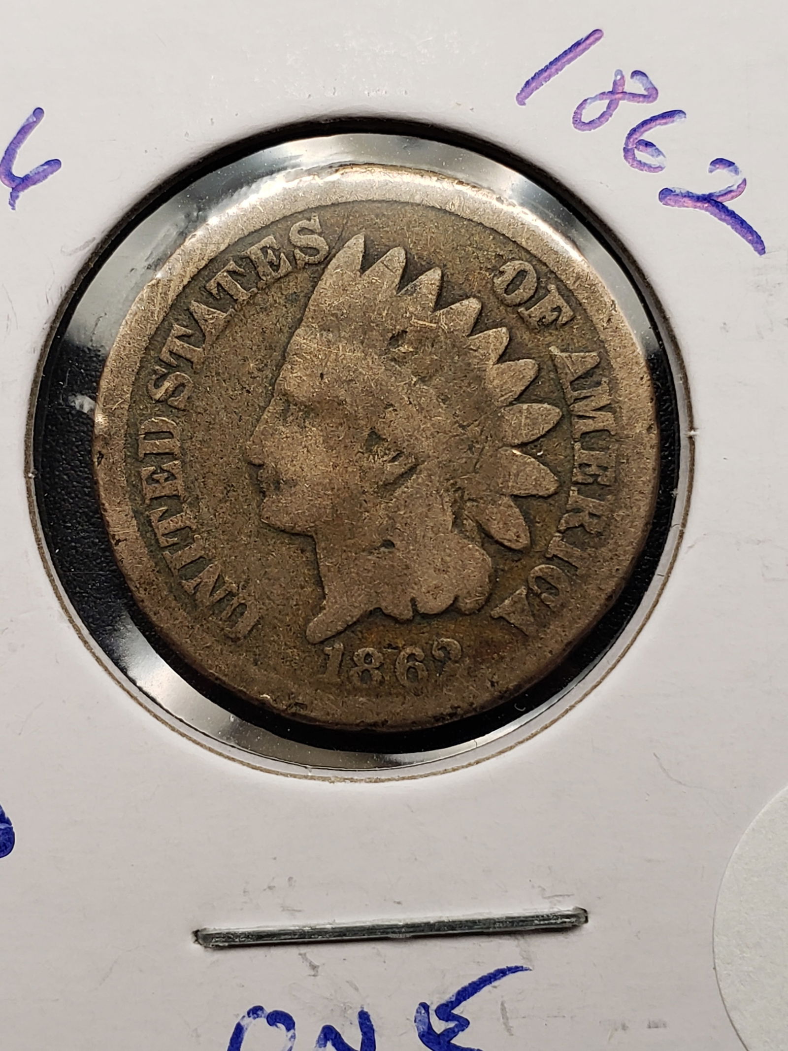1862 CN Indian Head Penny - Civil War Era! (1 of 3)