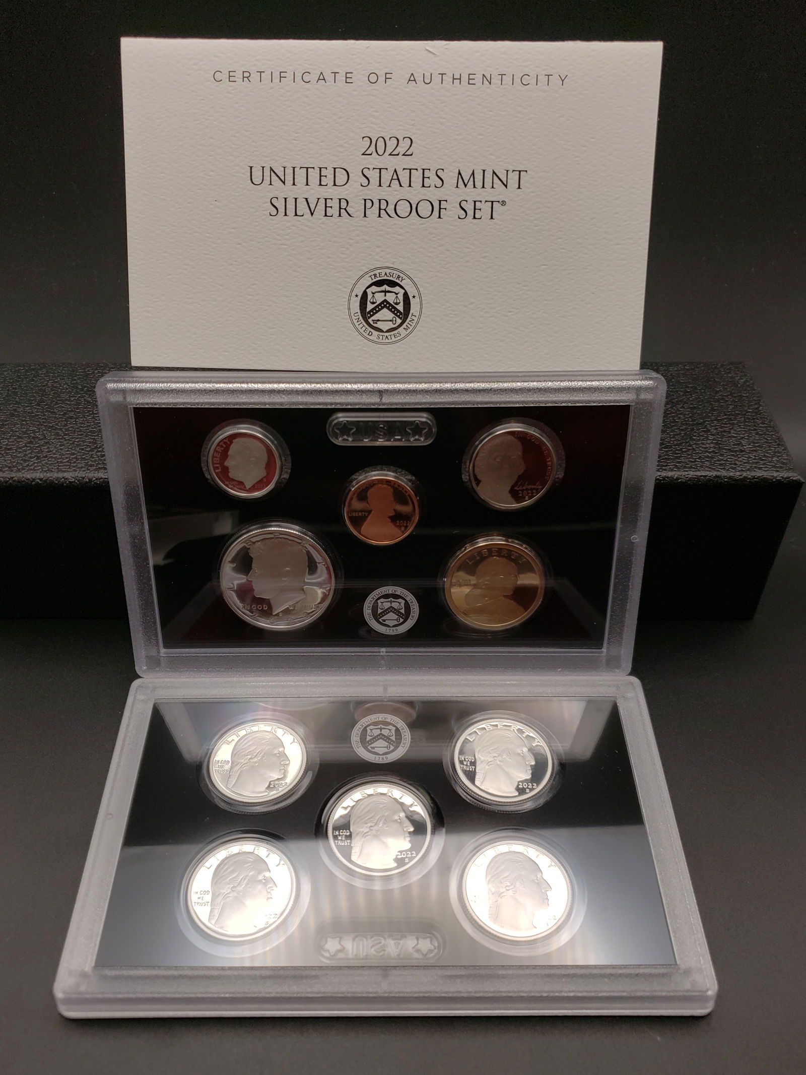 2022-S US Mint .999 Silver Proof Set, OGP/COA, Contains Regular Coinage, American Women Quarters, (1 of 6)