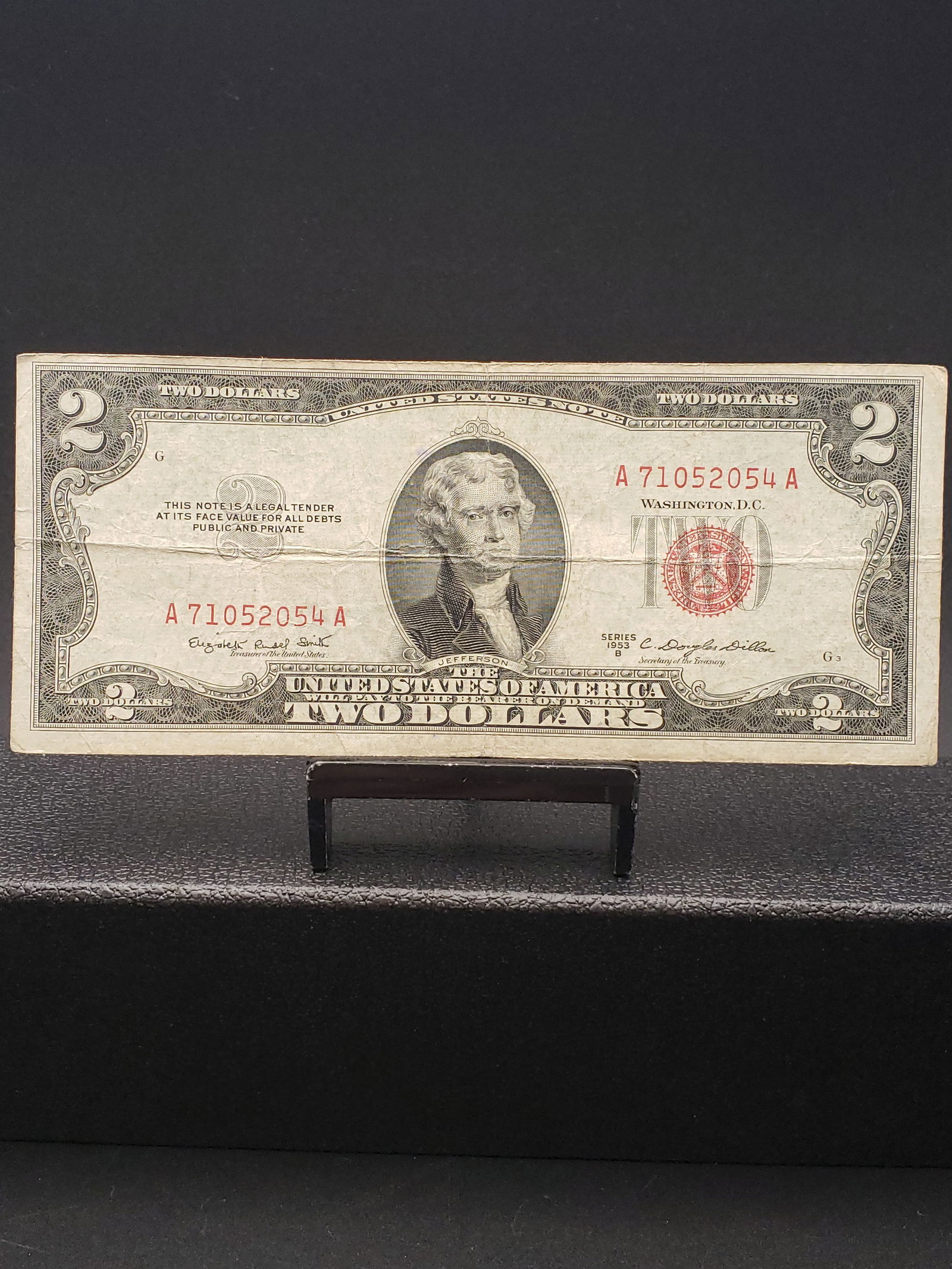 1953-B Red Seal $2 US Note (1 of 4)