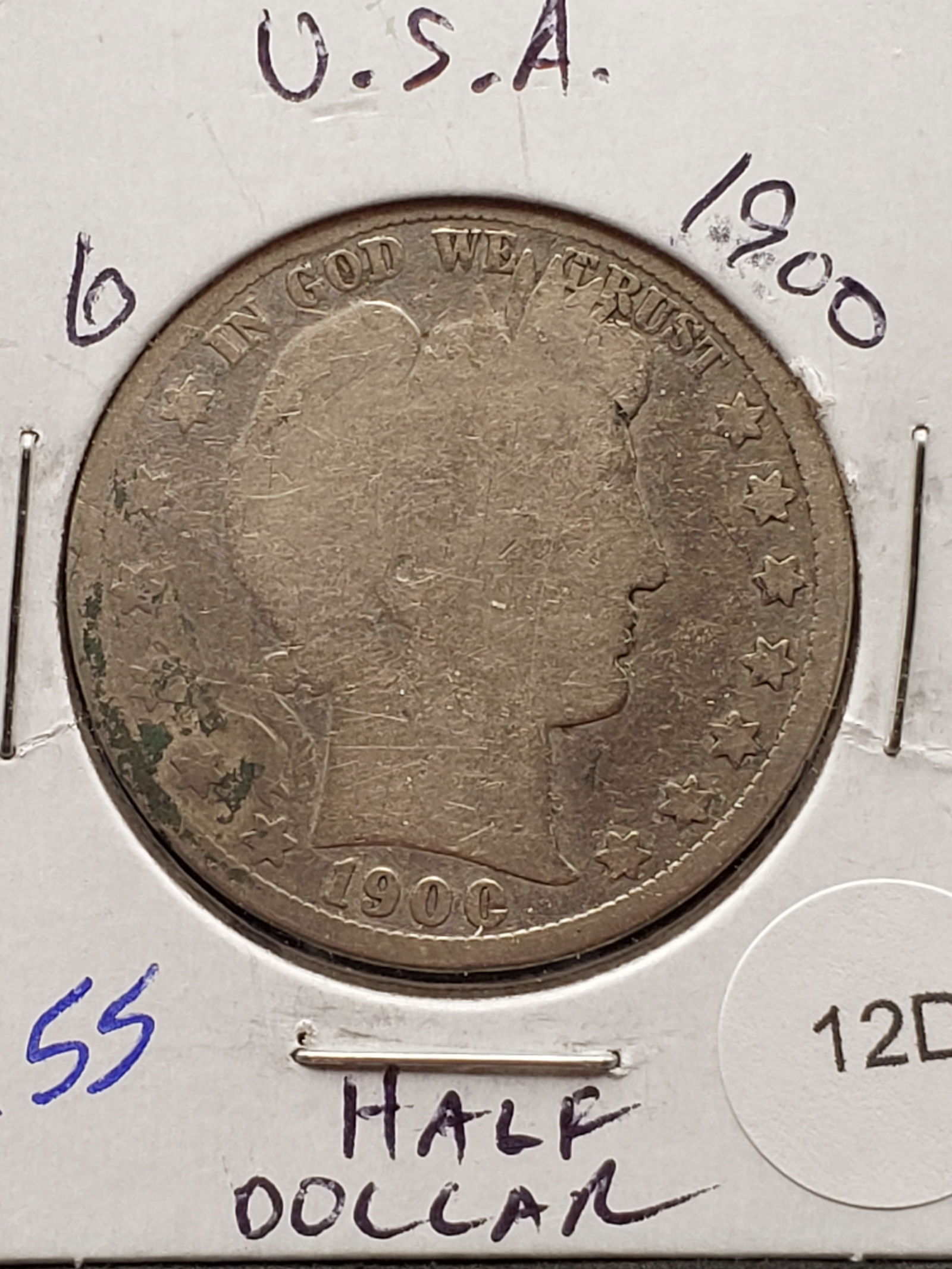 1900 Silver Barber Half Dollar - 126 Years Old! (1 of 3)