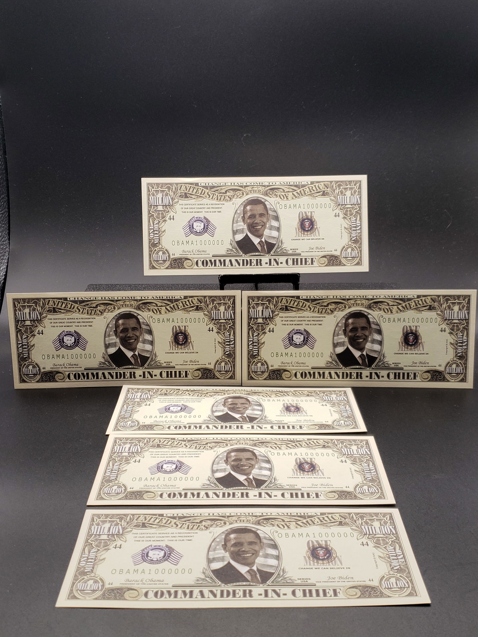 6- Obama 1 Million Dollar Novelty Notes (1 of 7)