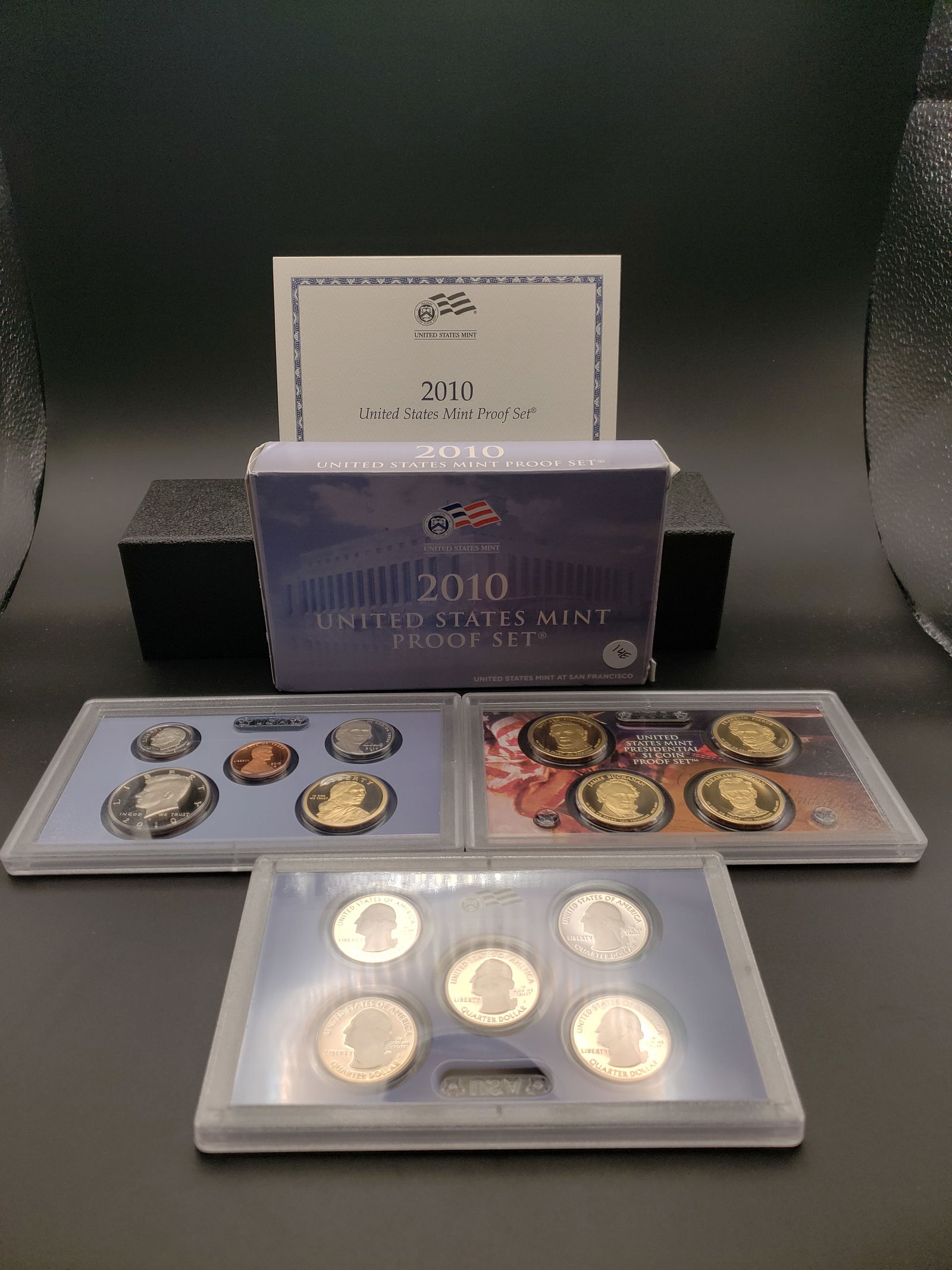 2010-S US Mint 14 Coin Proof Set. Contains Original Coinage, ATB Quarter Set, and Presidential (1 of 7)