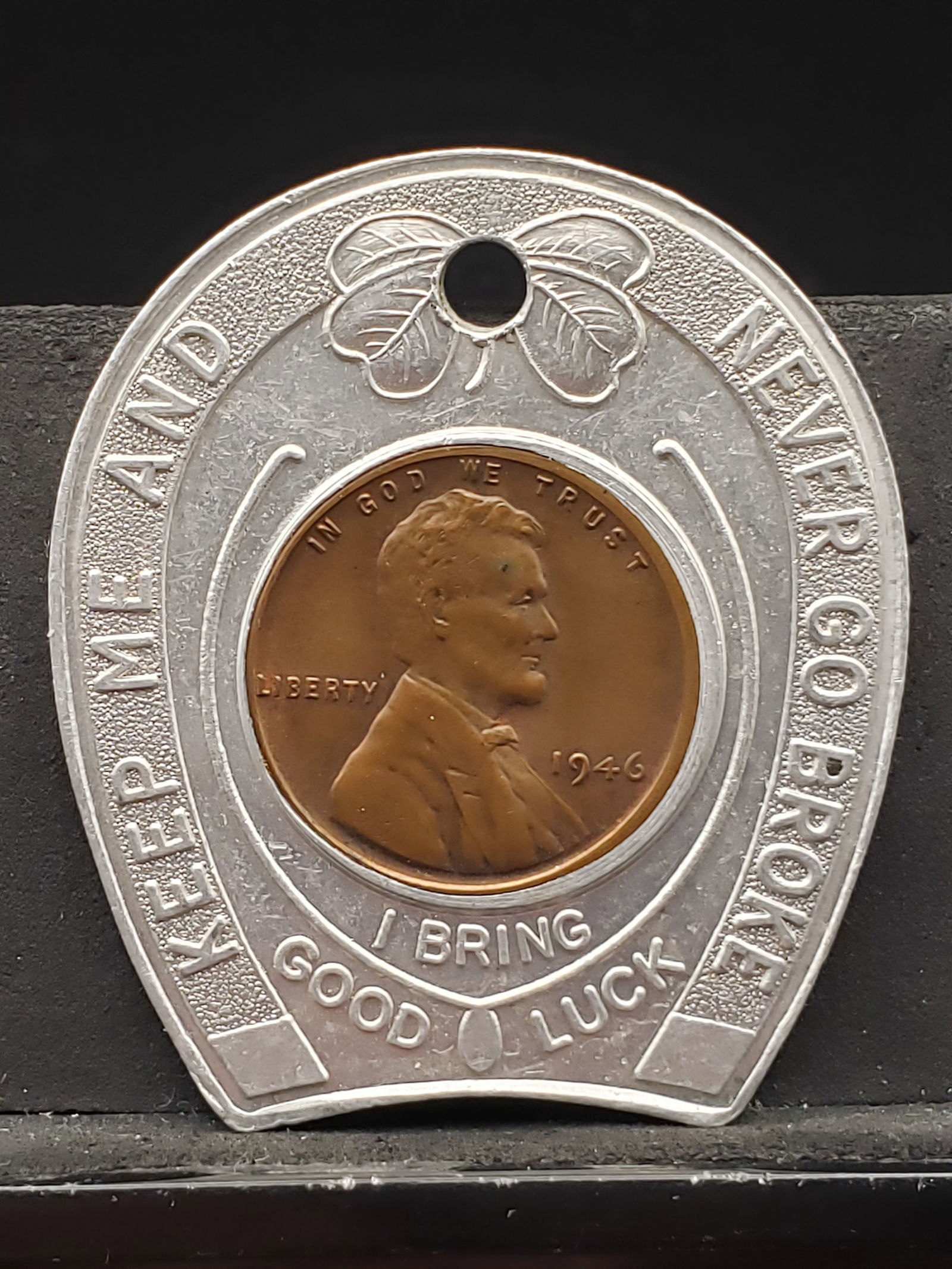 1946 Encased Lincoln Cent, Good Luck, New York City: 1946 Encased Lincoln Cent, Good Luck, New York City Condition Yes, we will ship this item. We offer in-house shipping to help save our customers money. Shipping & handling fees and insurance will be