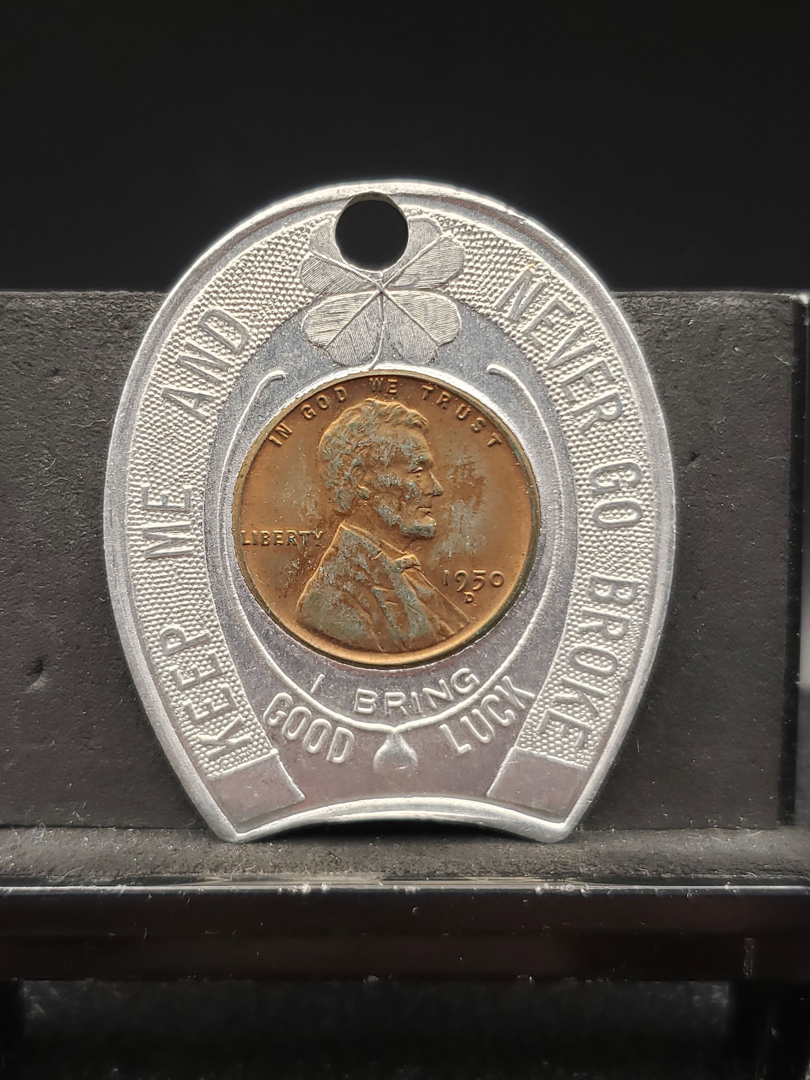 1950-D Encased Lincoln Wheat Cent, Good Luck, Smooth Sociable Schenley: 1950-D Encased Lincoln Wheat Cent, Good Luck, Smooth Sociable Schenley Condition Yes, we will ship this item. We offer in-house shipping to help save our customers money. Shipping & handling fees