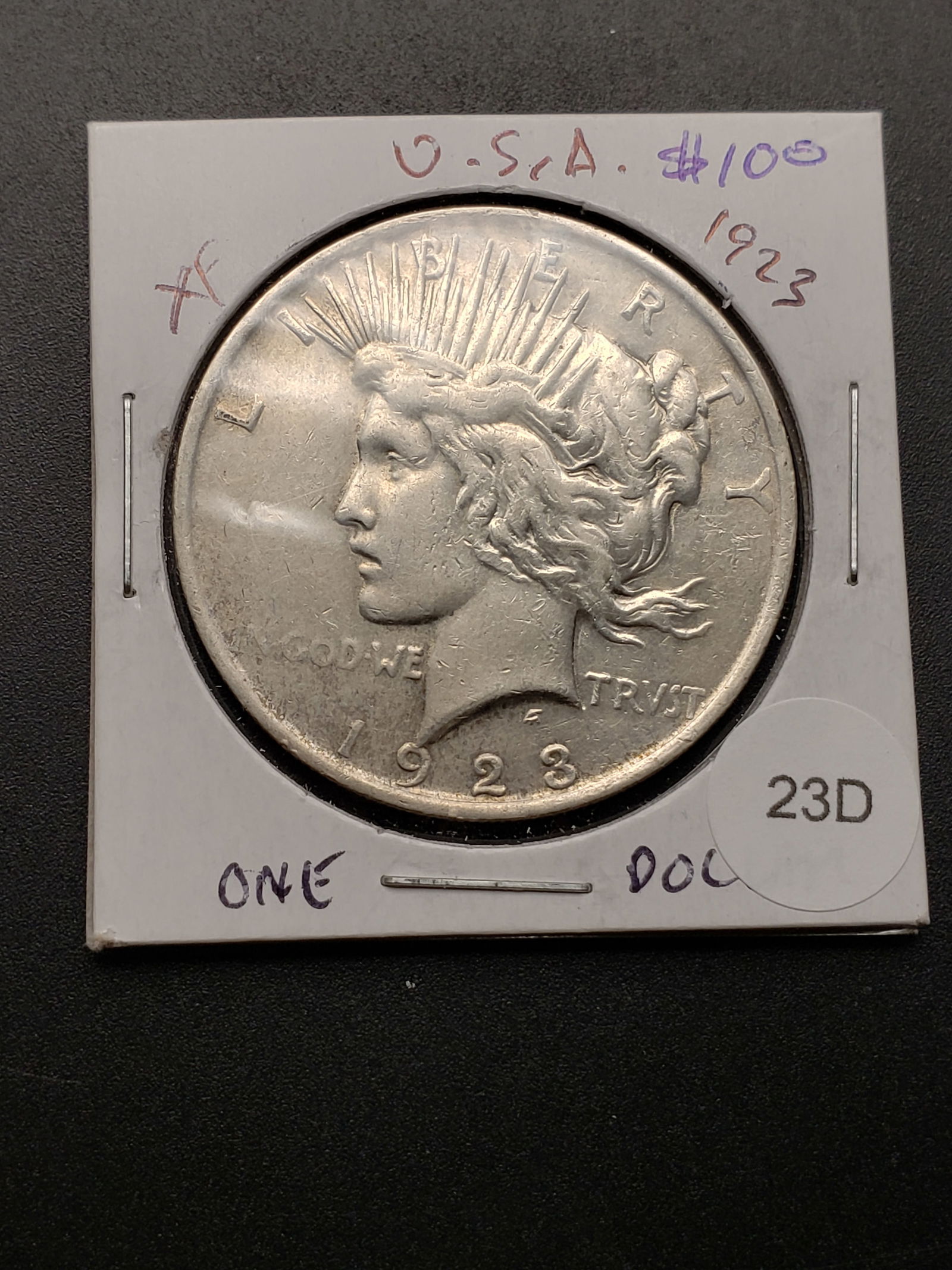 1923 Silver Peace Dollar - Nice Details! (1 of 2)