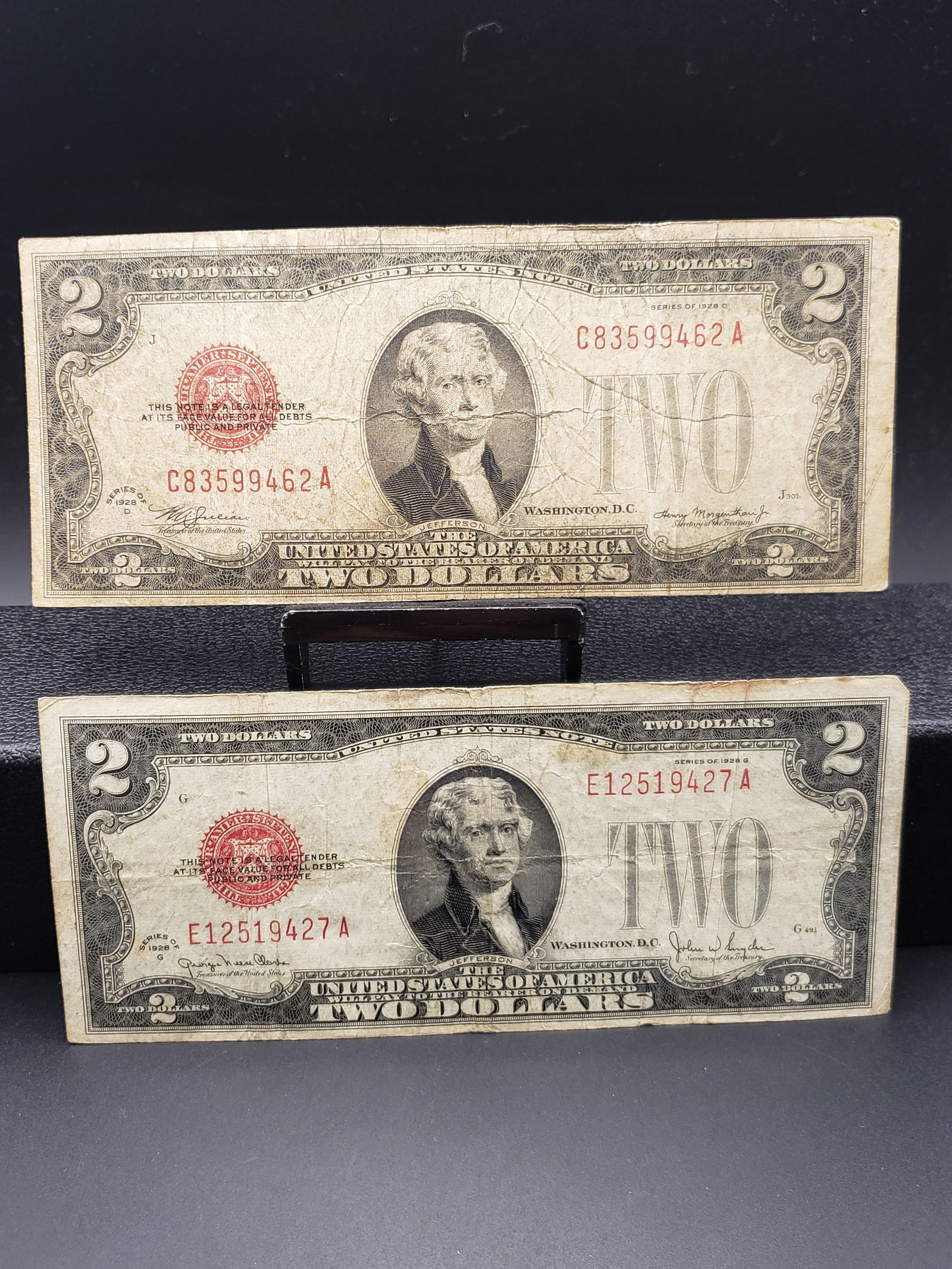 1928-D/1928-G $2 Red Seal US Notes (1 of 4)
