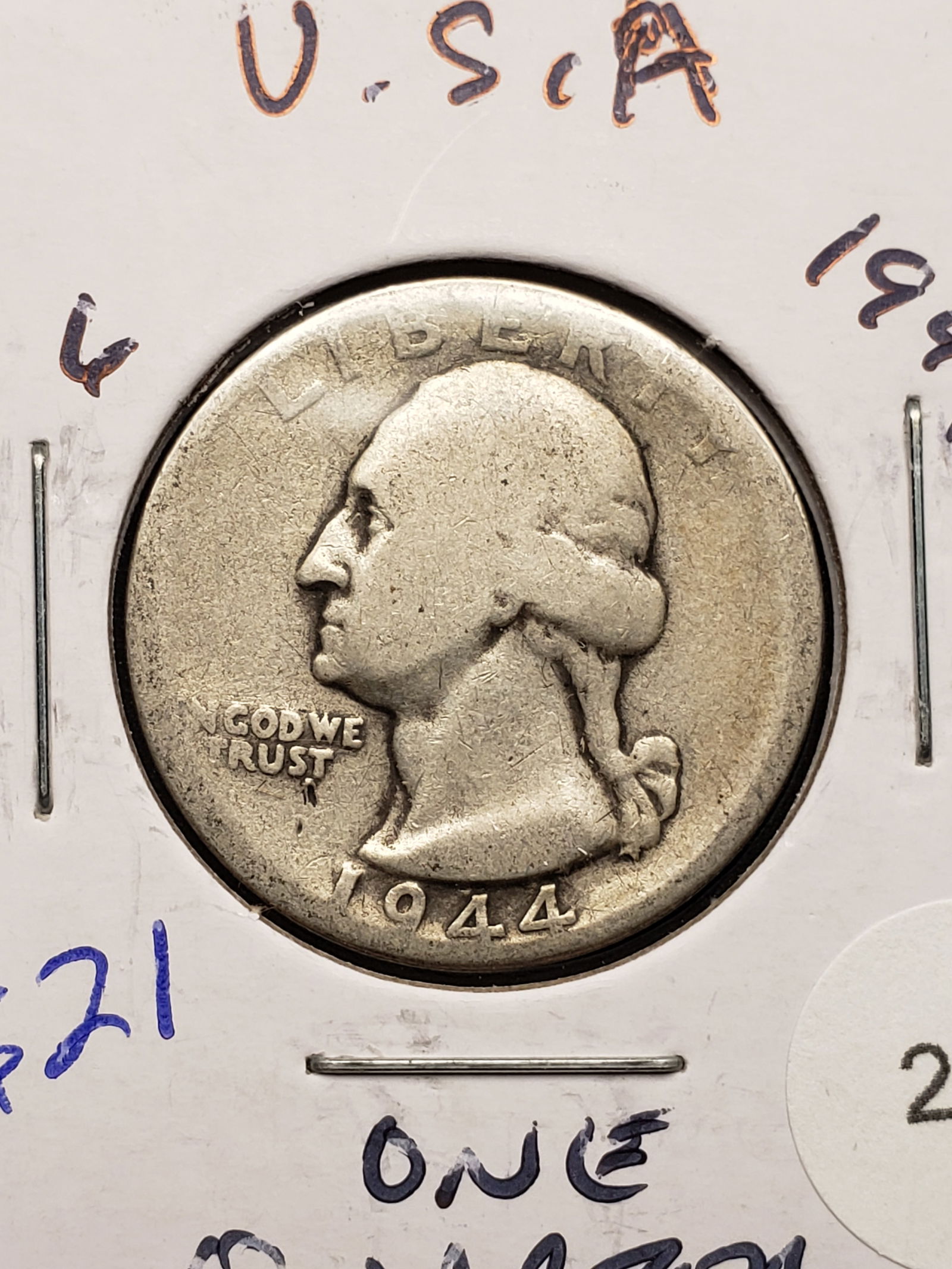 1944 Silver Washington Quarter - WWII Era! (1 of 3)