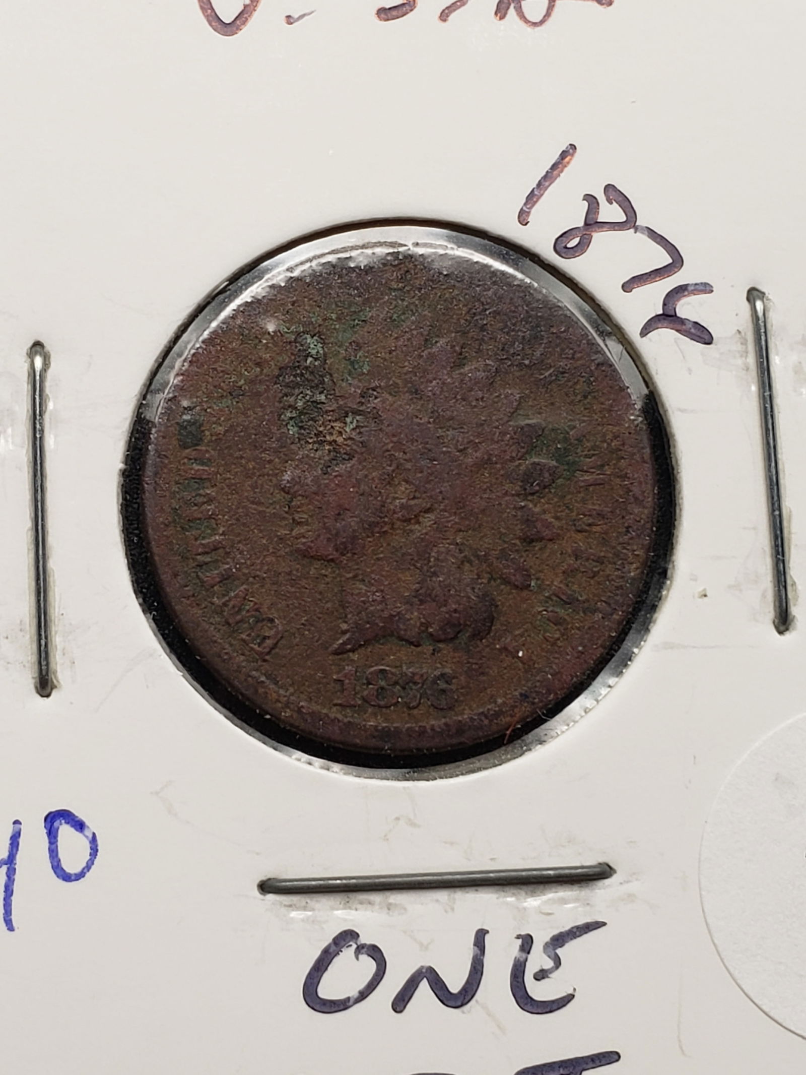 1876 Indian Head Penny - Better 1870's Date! - Semi Key Date! (1 of 3)