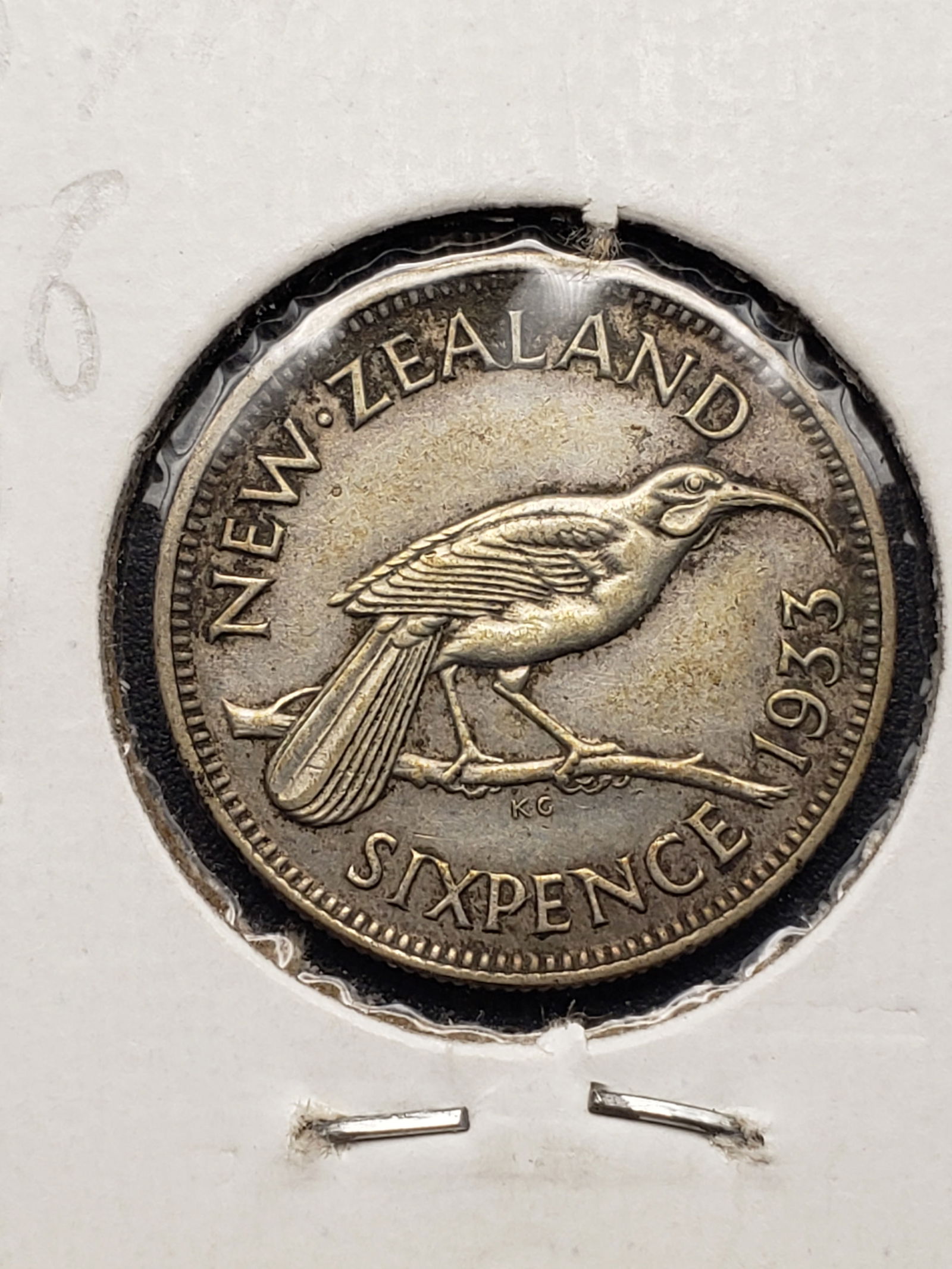 1933 New Zealand 50% Silver 6 Pence (1 of 2)