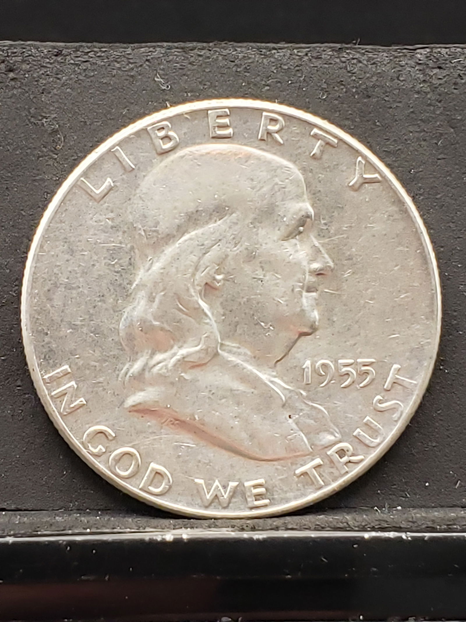 1955 Franklin Half Dollar, UNC, 90% Silver (1 of 2)