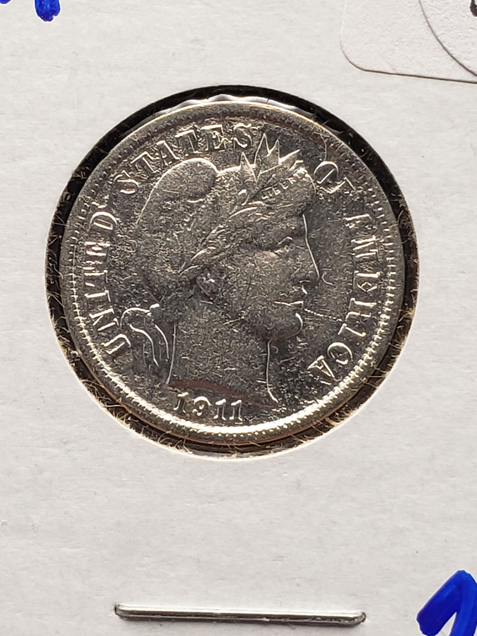 NICE 1911 Barber Dime, 90% Silver , Excellent Details (1 of 3)