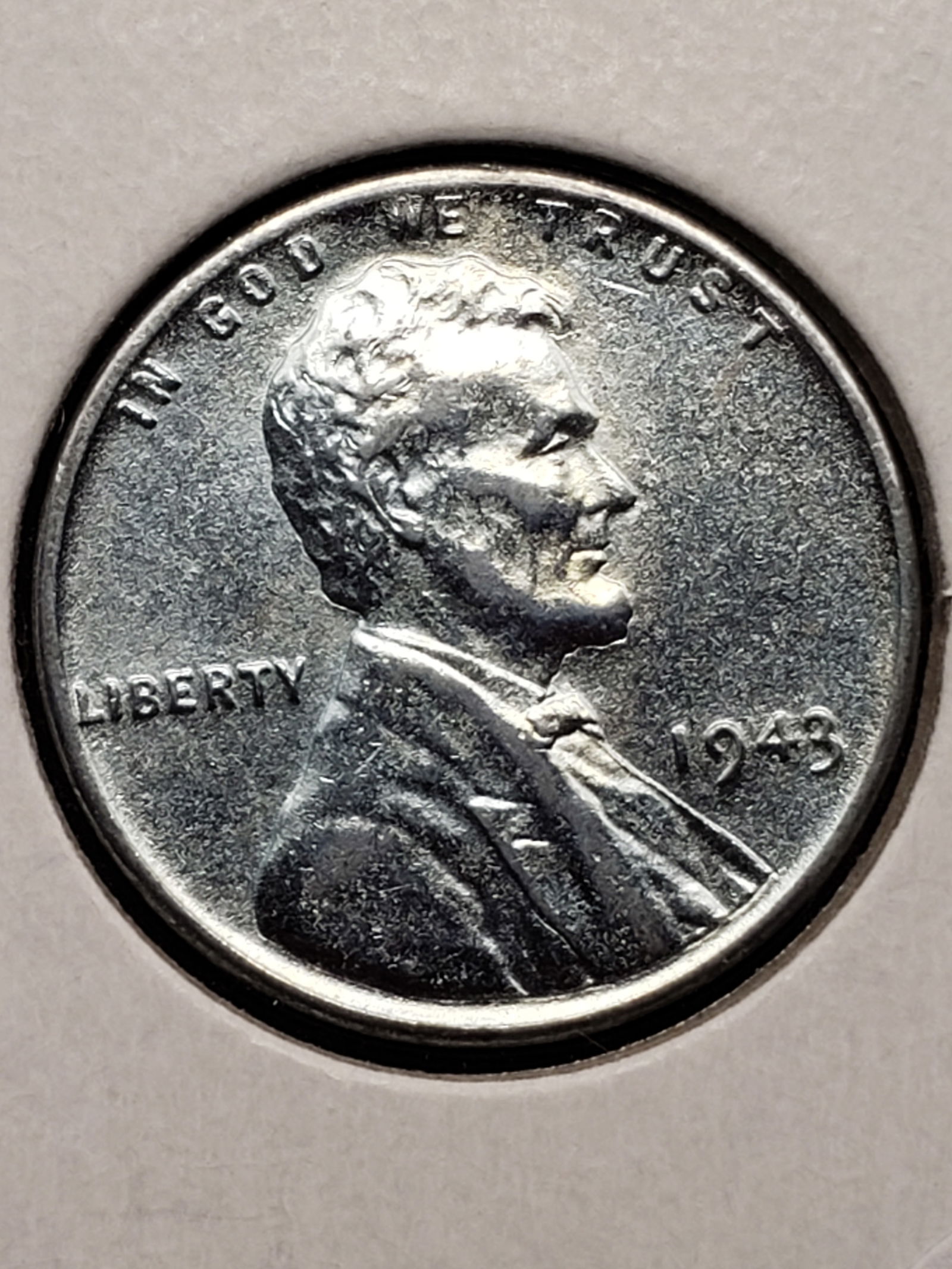 1943 GEM UNC Steel Wheat Cent, WWII Era (1 of 3)