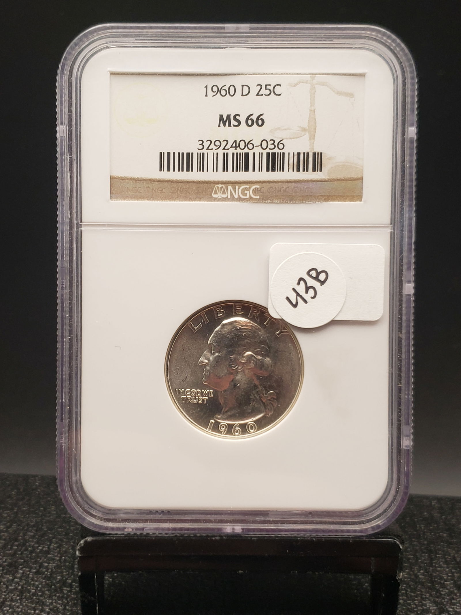 1960-D Washington Quarter, NGC MS66. LUSTROUS 90% Silver (1 of 3)