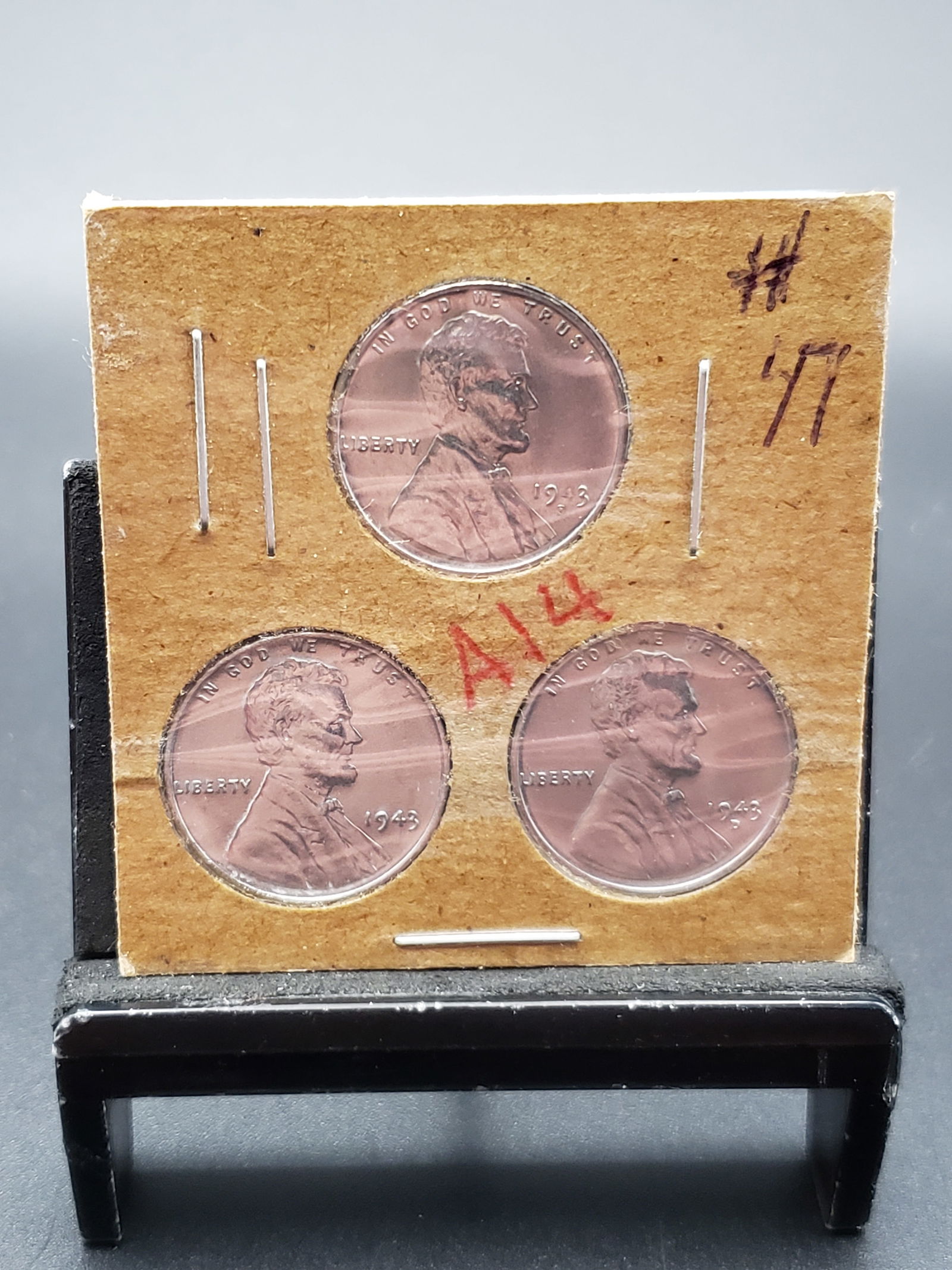 1943 P,D,S Lincoln Steel Cents, GEM BU (1 of 2)