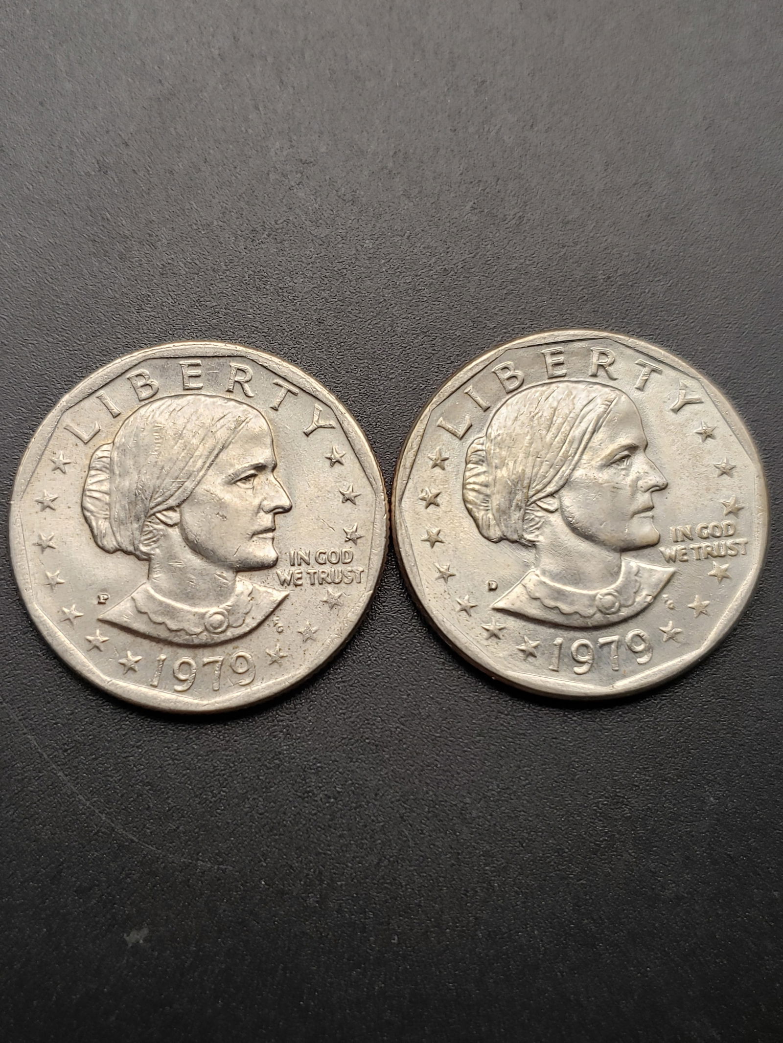 1979P, 1979D Susan B Anthony Dollars, UNC (1 of 2)