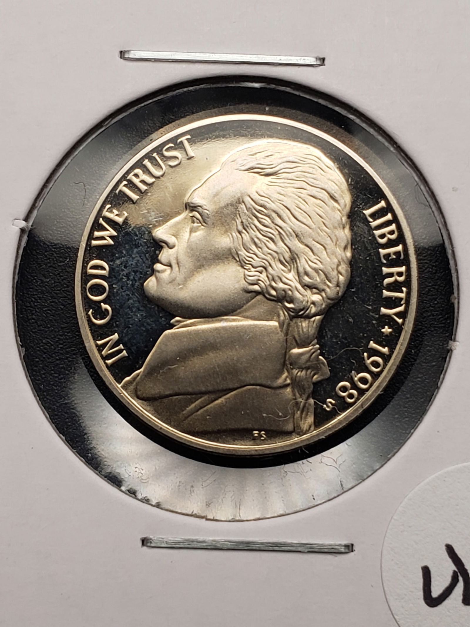 1998-S PROOF Jefferson Nickel, Deep Cameo (1 of 3)