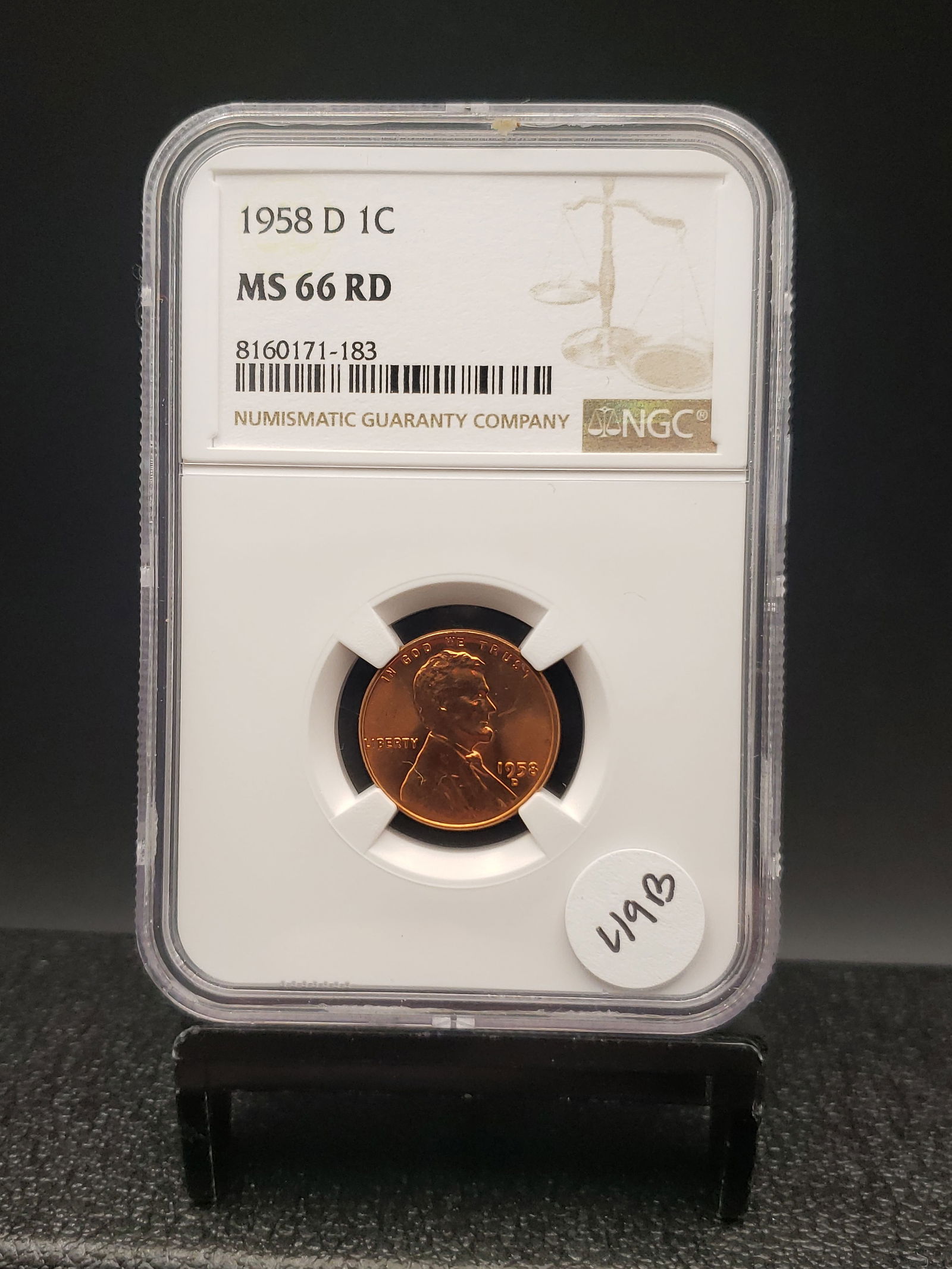 1958-D Lincoln Wheat Cent, NGC MS66 RD (1 of 3)