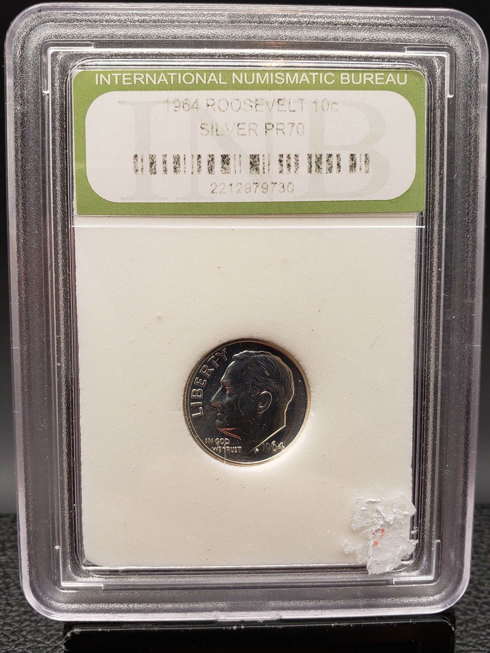 1964 Roosevelt Dime, INB PR70, 90% Silver (1 of 3)