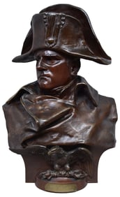 Late 19th Century Signed Renzo Colombo (Italian 1856-1885) Bronze Bust of Napoleon