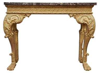 George II Style Giltwood Console Table With Marble Top (1 of 2)