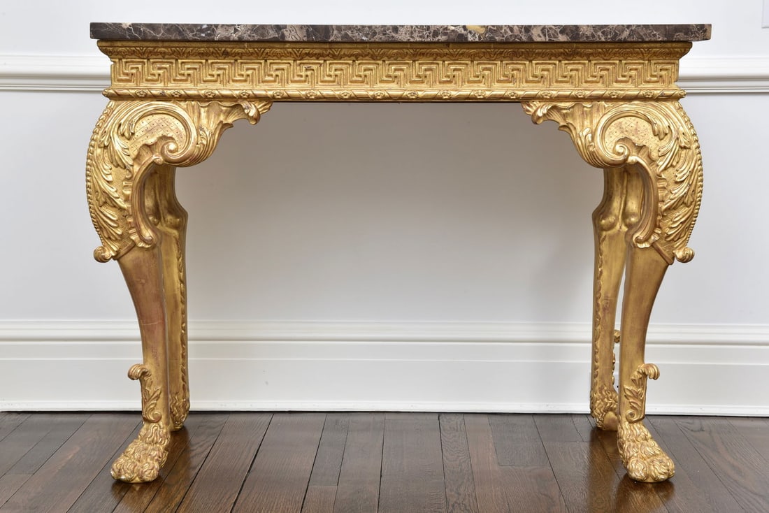 George II Style Giltwood Console Table With Marble Top (1 of 2) (1 of 13)