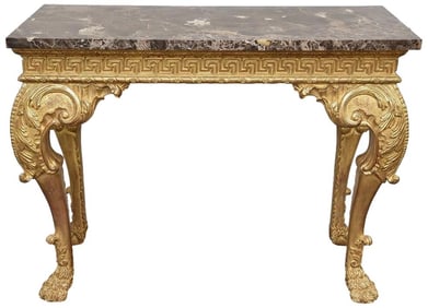 George II Style Giltwood Marble Top Console Table (2 of 2)