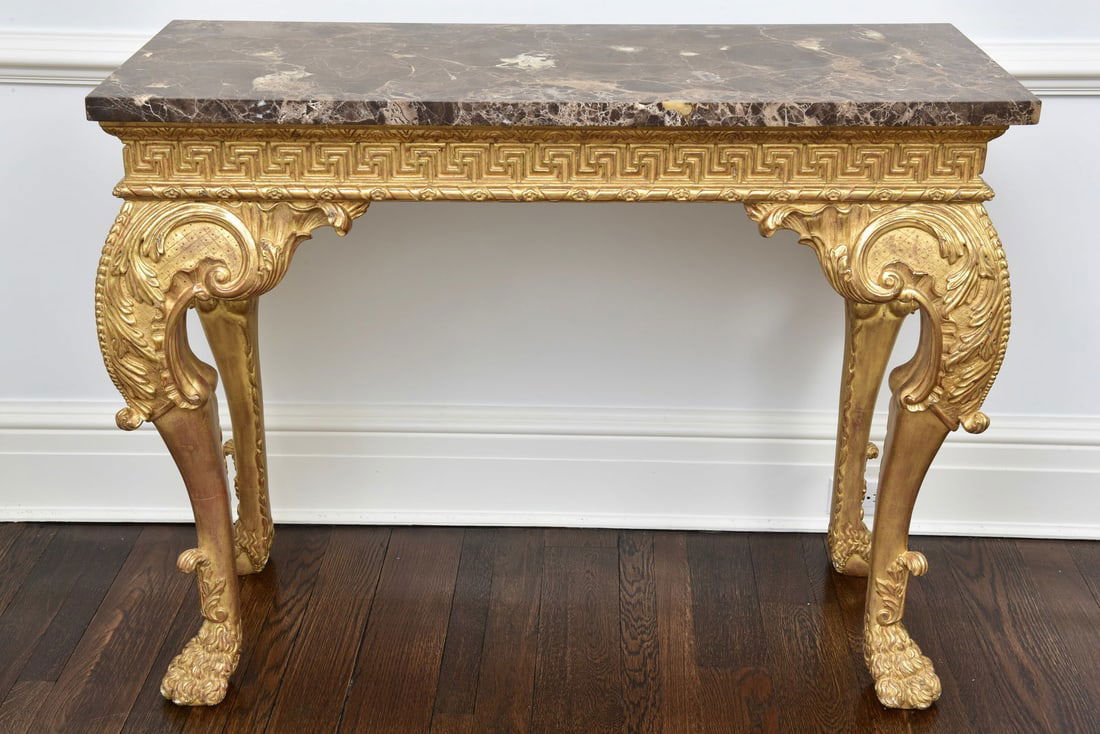 George II Style Giltwood Marble Top Console Table (2 of 2) (1 of 15)