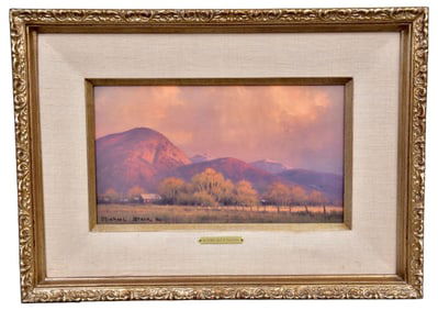 Signed Michael Stack Original Oil on Linen Painting Titled "Autumn Day's Passing"