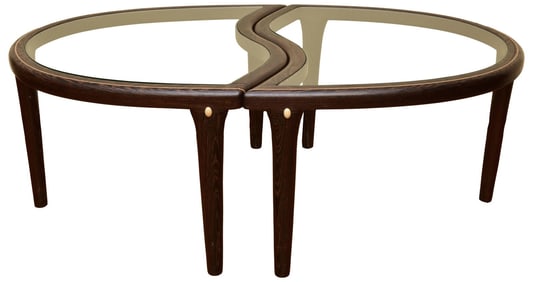 Steven Spiro Yin And Yon African Wenge Maple Wood Cocktail Table