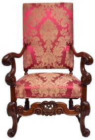 19th Century French Louis XV Mahogany Carved Chair (1 of 2)