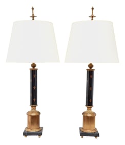 Neoclassical Column Table Lamps