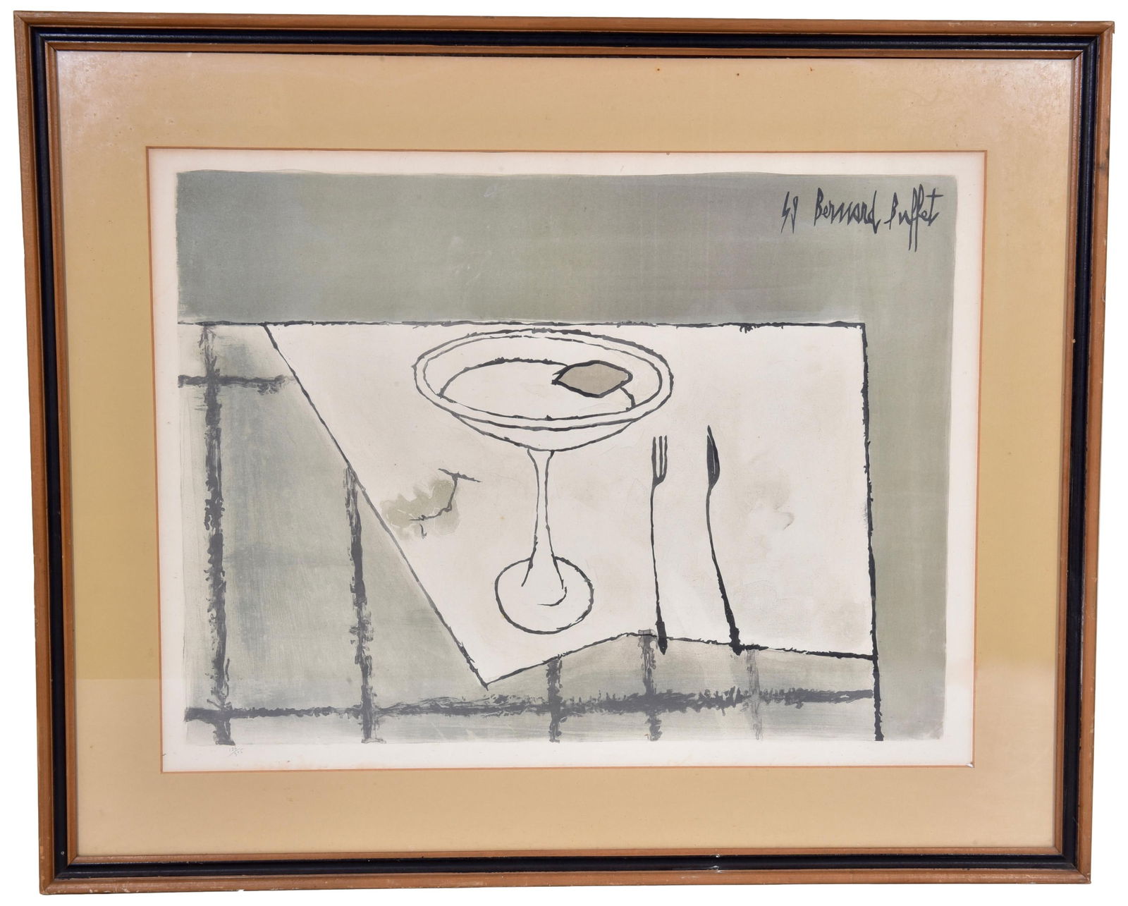 Bernard Buffet (1928-1999) Limited Edition Lithograph Titled "Table Setting" (1 of 6)