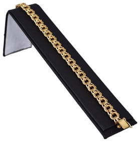 American Custom 14K Yellow Gold Link Bracelet