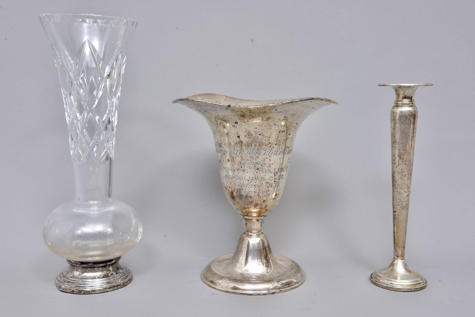 Collection of Sterling Silver Weighted Vases (1 of 12)