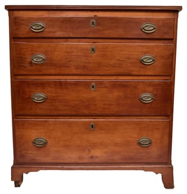 19th Century Maple Graduated Four Drawer Chest