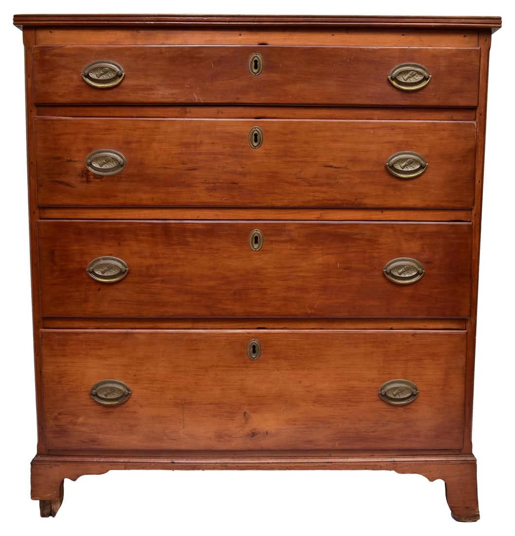 19th Century Maple Graduated Four Drawer Chest (1 of 12)