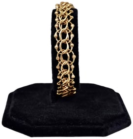 14K Yellow Gold Circular Bracelet