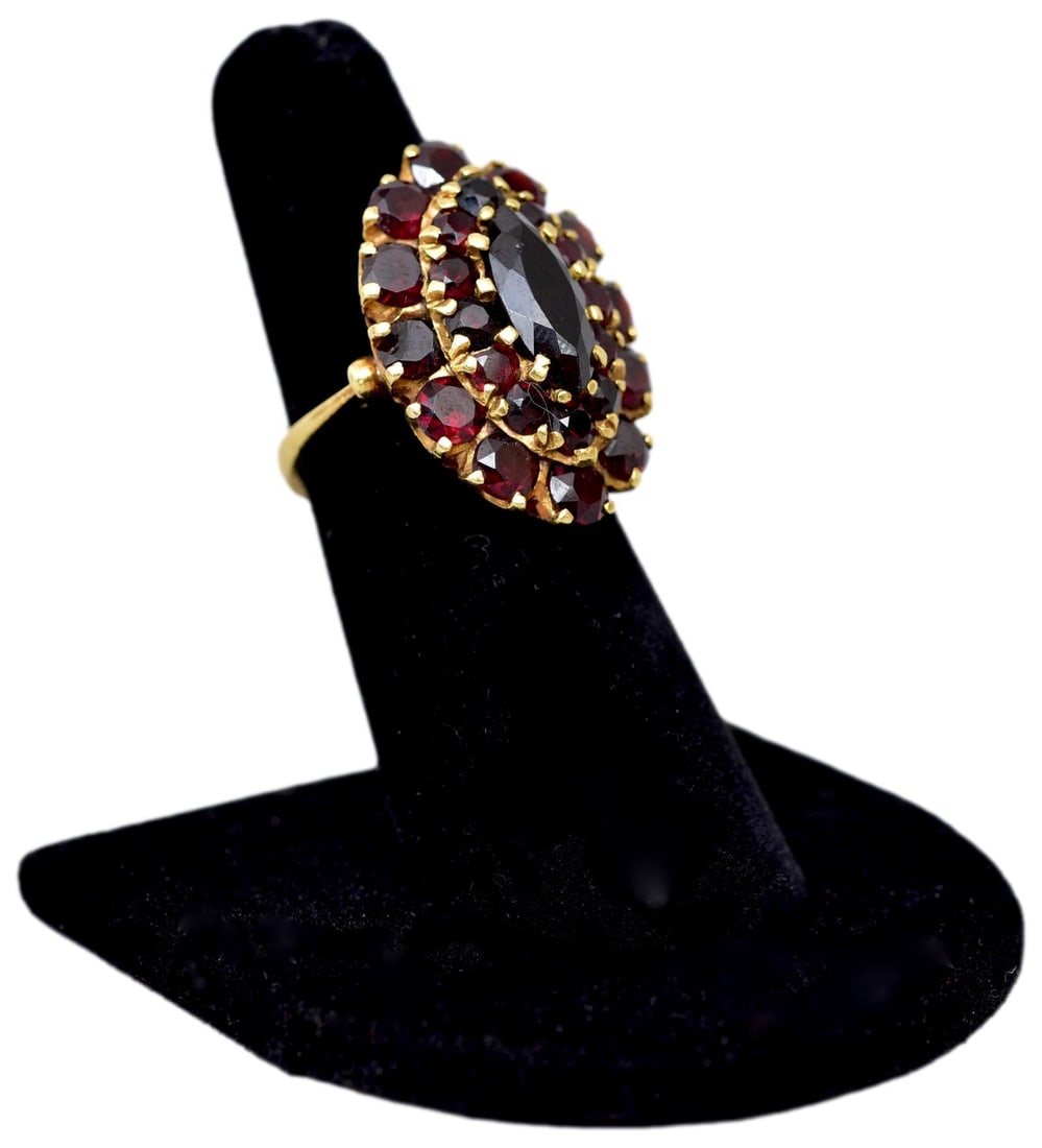 14K Yellow Gold Garnet Cocktail Ring (1 of 9)