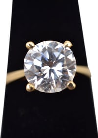 14K Yellow Gold Cubic Zirconia Ring