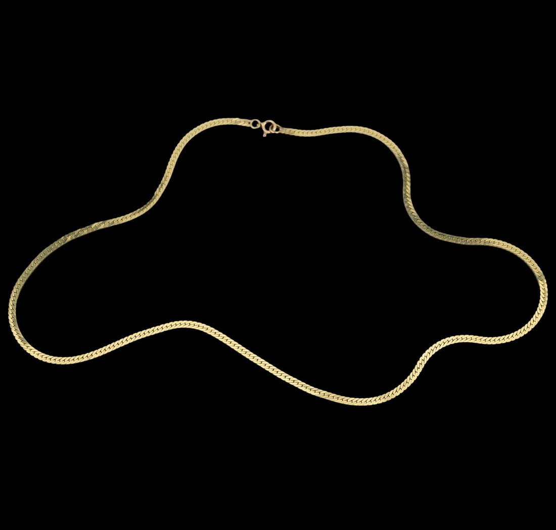 14K Yellow Gold S Chain Necklace: Length: 16 1/4" Weight: 3.6 pennyweights Stamped: 14K The Arts Auction House offers local delivery to Manhattan, Connecticut and Westchester for most items excluding very large furniture. For a price 