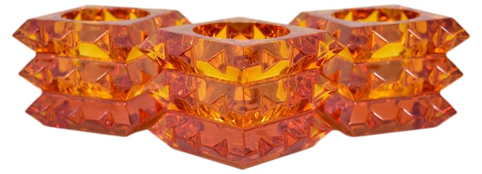 Baccarat Harlequin Votive Candle Holders