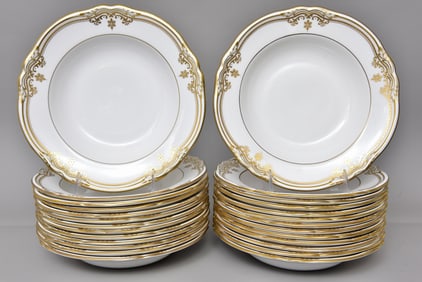 Set of 26 Spode Stafford White Soup Bowls